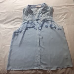 Candie's| Women's Light Blue Sleeveless Blouse (size XL)